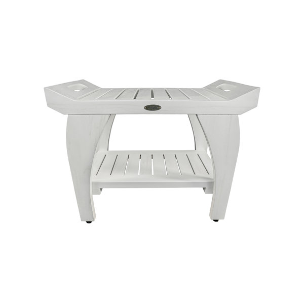 EcoDecors Tranquility 24'' W Teak Shower Bench & Reviews Wayfair